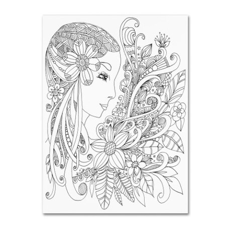 Trademark Fine Art KCDoodleArt 'Flower Girls 19' Canvas Art, 35x47 ALI3621-C3547GG